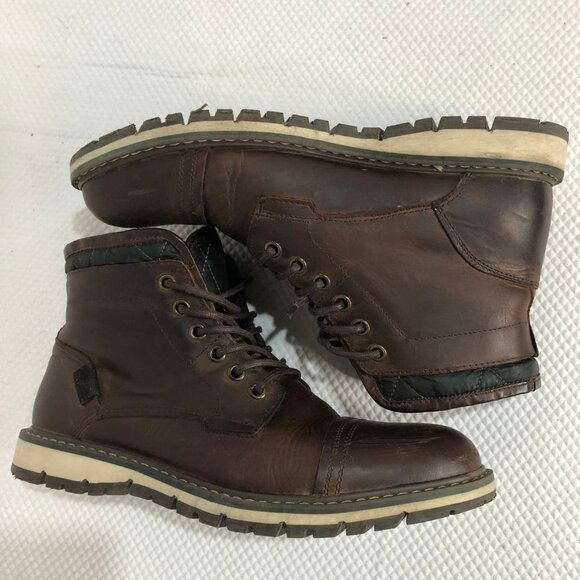 PEGABO Brown Leather Fleece Lined Casual/Work Boots Size 9 (42) - Picture 6 of 14